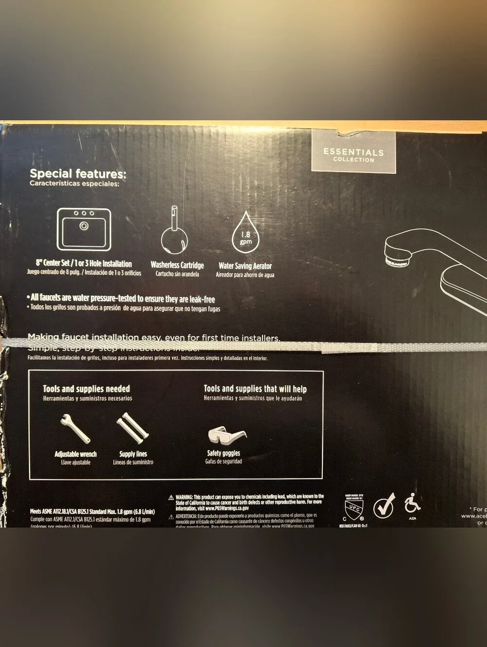 Oakbrook Collection 67896W-2001 Essentials One Handle Chrome Kitchen Faucet